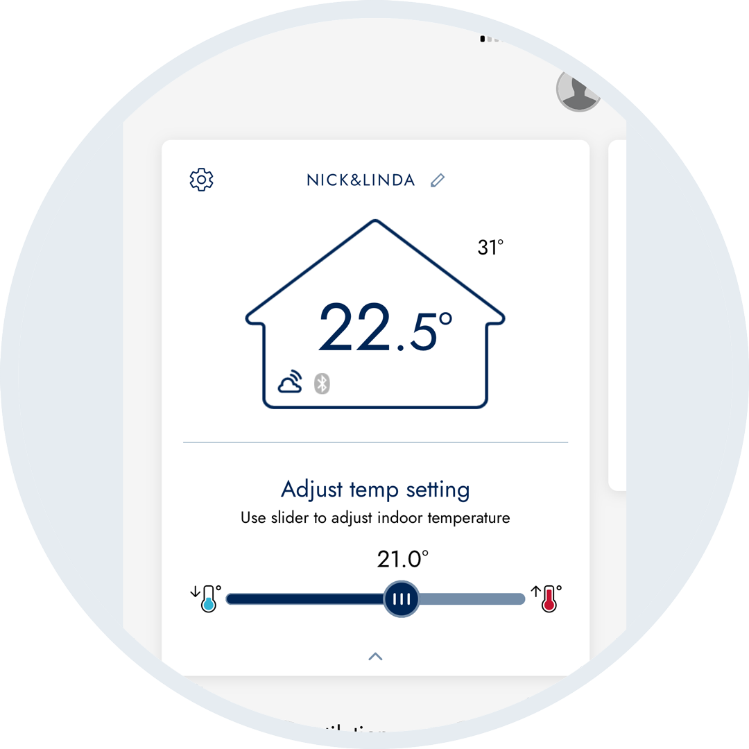 Qvantum App home temp opened